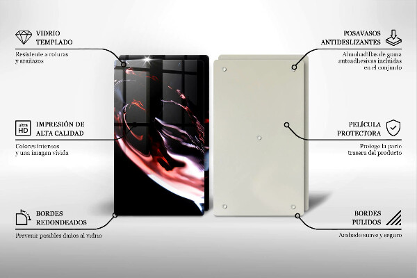 Induction hob cover A glass of red wine