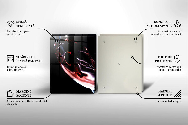 Induction hob cover A glass of red wine