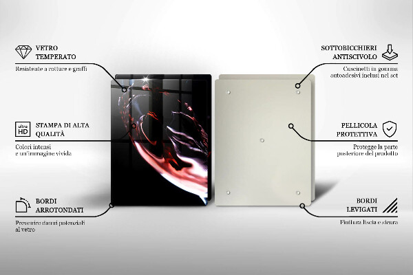 Induction hob cover A glass of red wine