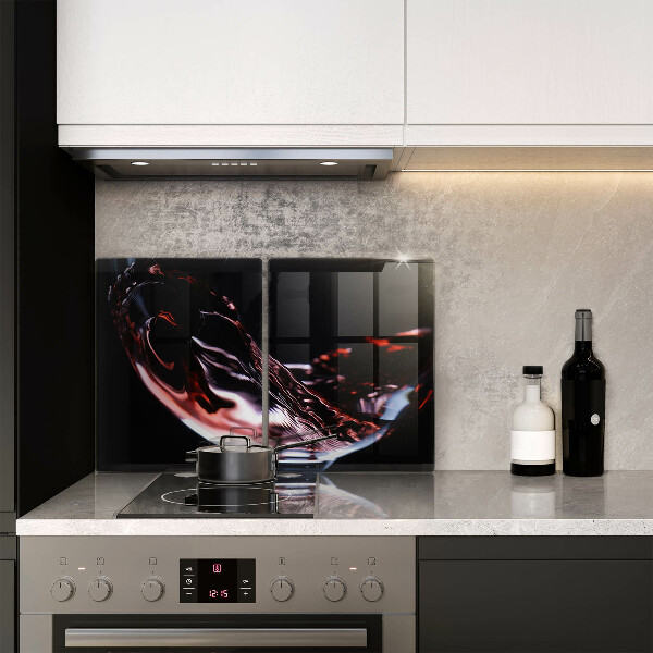 Induction hob cover A glass of red wine