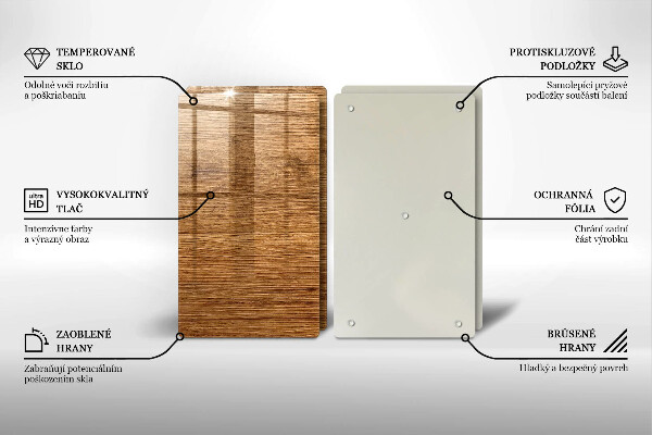 Induction hob cover Wood texture board
