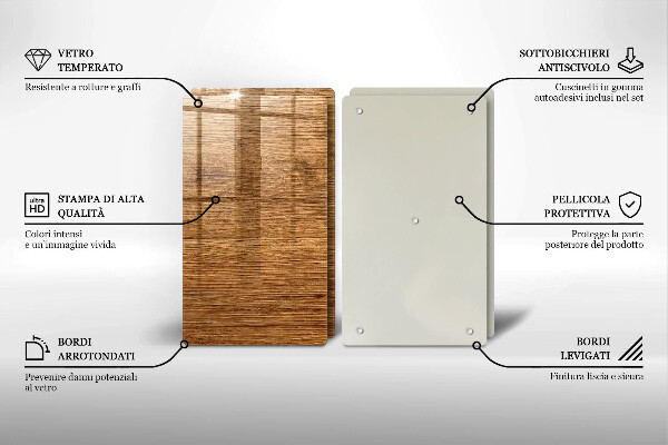 Induction hob cover Wood texture board