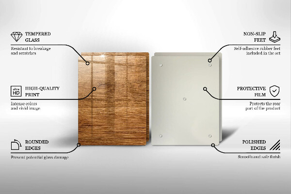 Induction hob cover Wood texture board
