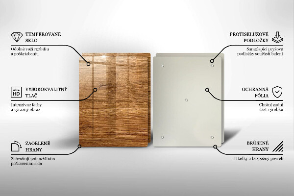 Induction hob cover Wood texture board