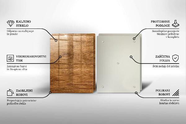 Induction hob cover Wood texture board