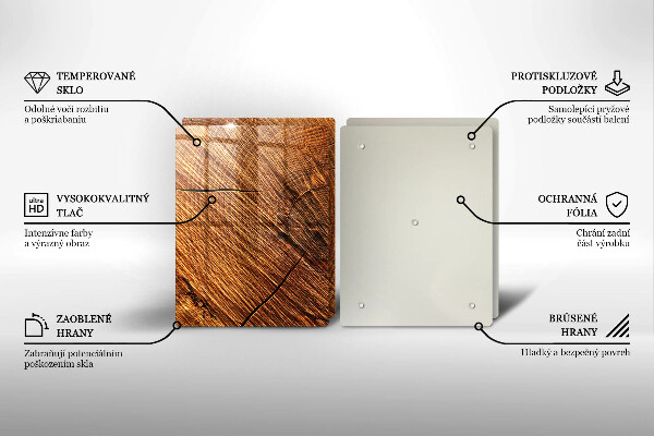 Induction hob cover Wood structure