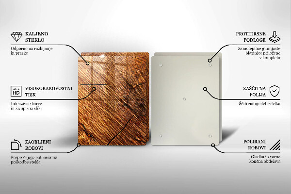 Induction hob cover Wood structure