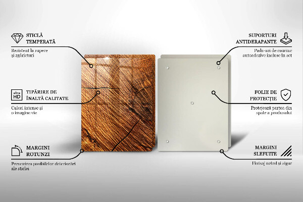 Induction hob cover Wood structure