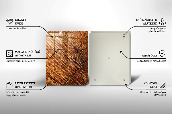 Induction hob cover Wood structure