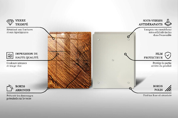 Induction hob cover Wood structure