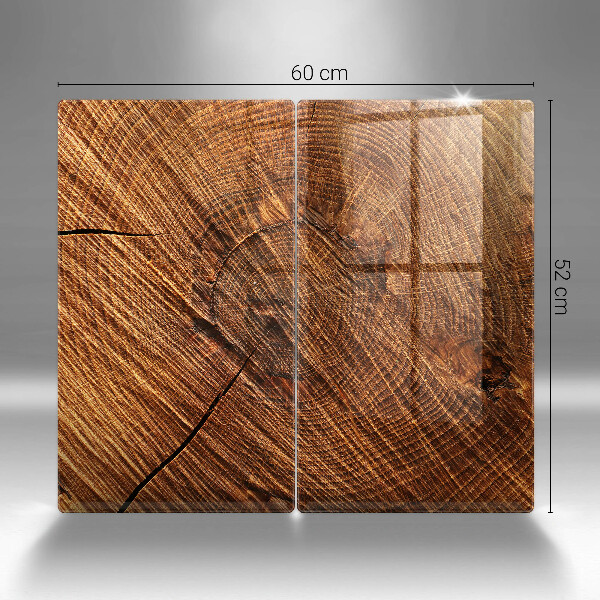 Induction hob cover Wood structure