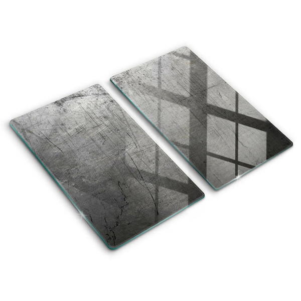 Induction hob cover Metal texture