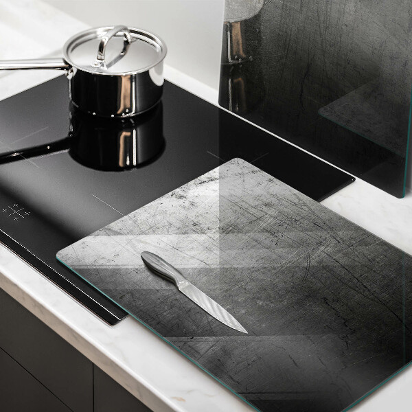Induction hob cover Metal texture