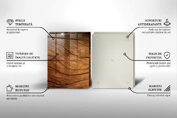 Induction hob cover Wood board texture
