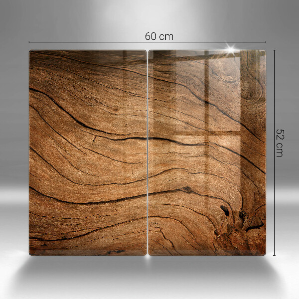 Induction hob cover Wood board texture
