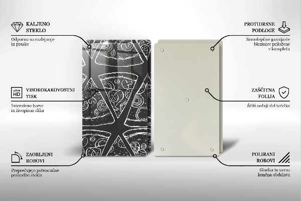 Kitchen worktop protector Pizza illustration