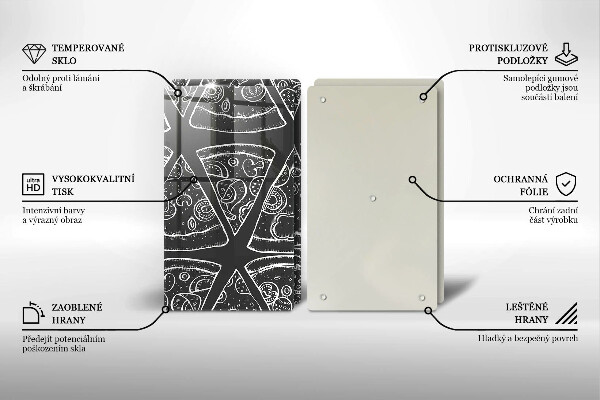 Kitchen worktop protector Pizza illustration