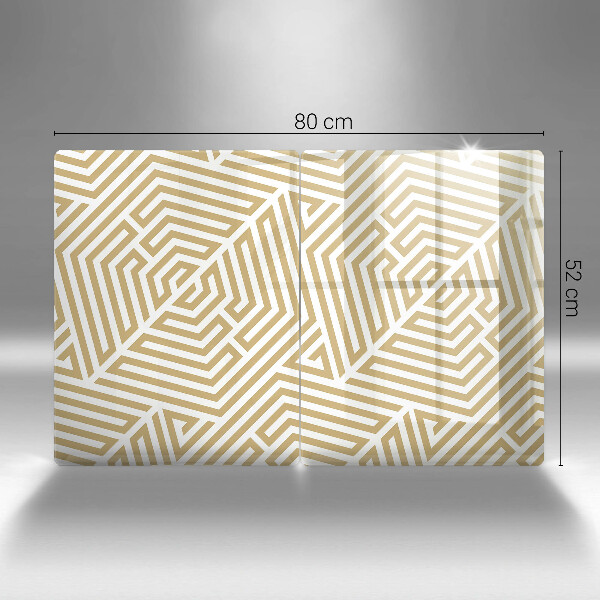 Induction hob cover Geometric lines
