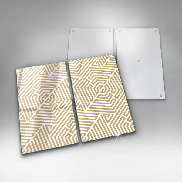 Induction hob cover Geometric lines