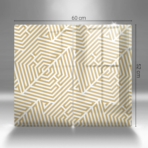 Induction hob cover Geometric lines