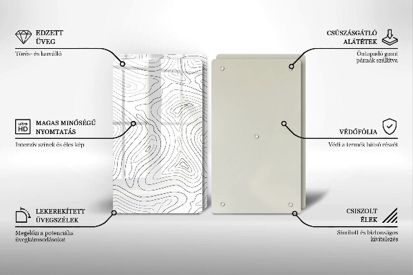 Induction hob cover Abstraction shapes