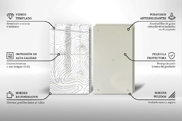 Induction hob cover Abstraction shapes