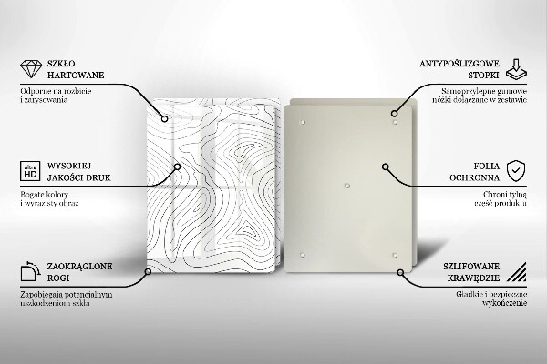 Induction hob cover Abstraction shapes