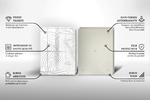 Induction hob cover Abstraction shapes