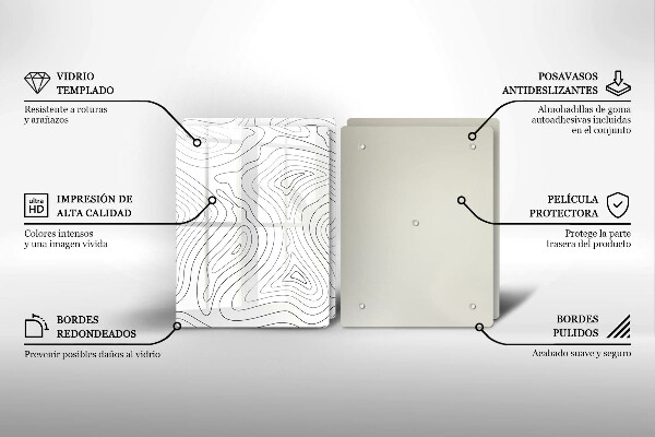 Induction hob cover Abstraction shapes