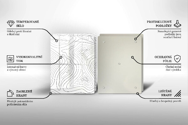 Induction hob cover Abstraction shapes