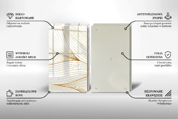 Induction hob cover Modern Line pattern