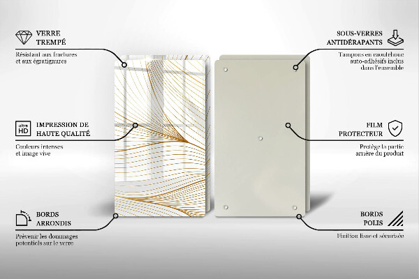 Induction hob cover Modern Line pattern