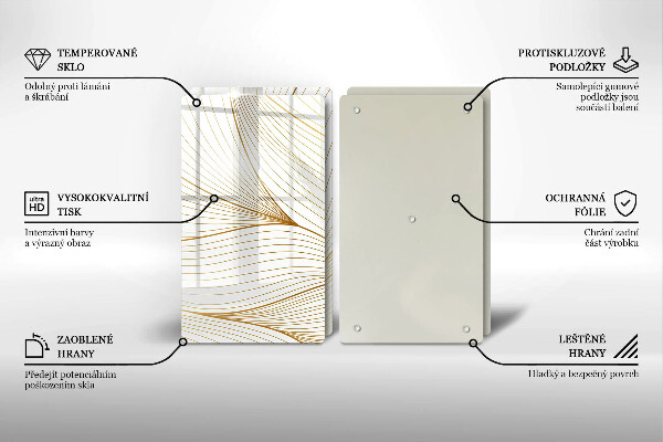 Induction hob cover Modern Line pattern