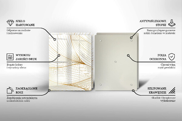 Induction hob cover Modern Line pattern