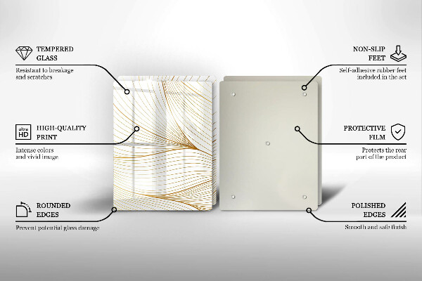 Induction hob cover Modern Line pattern