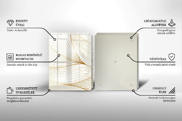 Induction hob cover Modern Line pattern