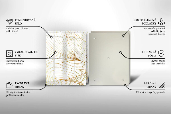 Induction hob cover Modern Line pattern
