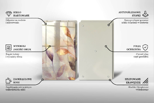 Work surface savers Painted boho leaves