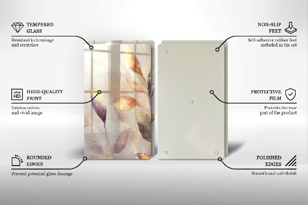 Work surface savers Painted boho leaves