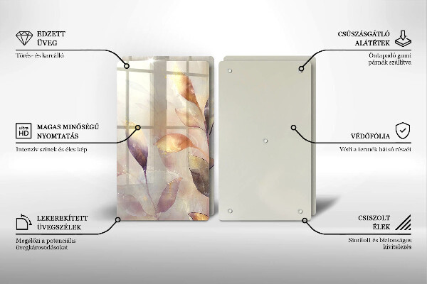 Work surface savers Painted boho leaves