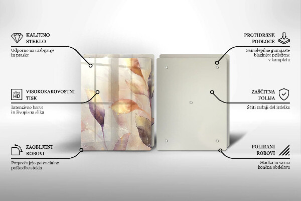 Work surface savers Painted boho leaves