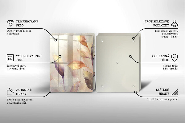 Work surface savers Painted boho leaves