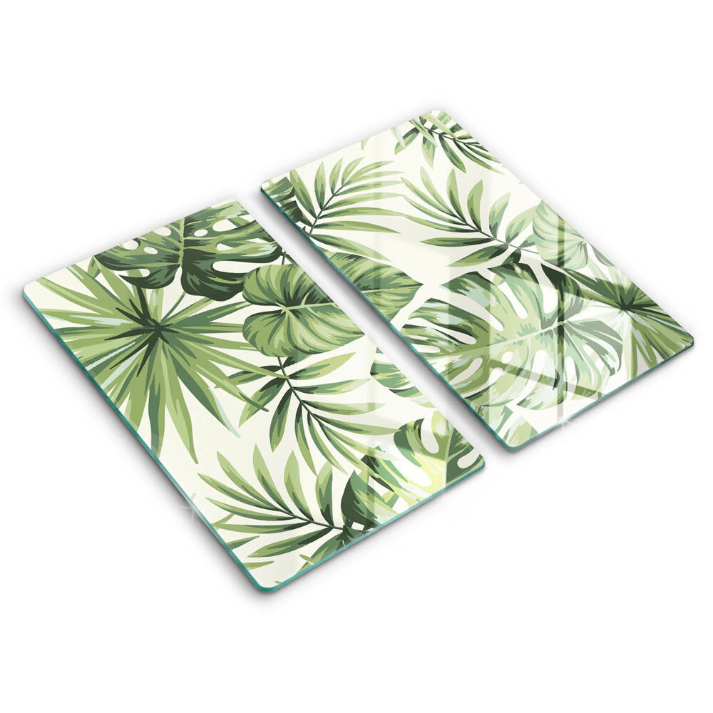 Induction hob cover Illustration of the Monstera leaves