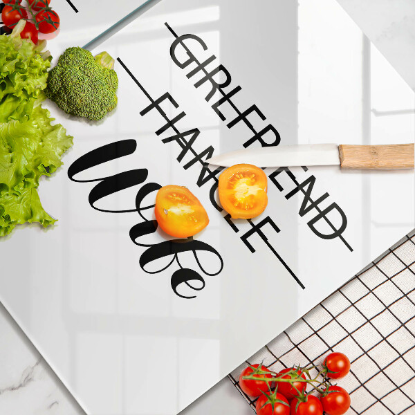 Induction hob cover Inscription, sentence, pattern