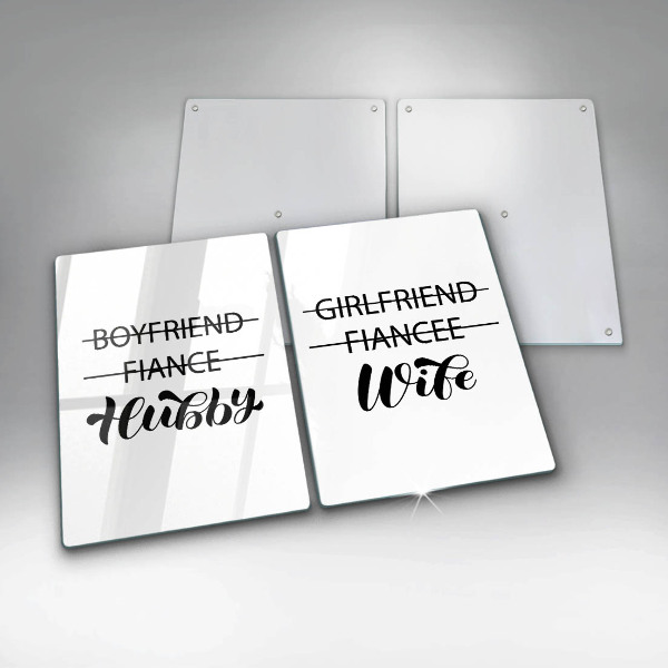 Induction hob cover Inscription, sentence, pattern