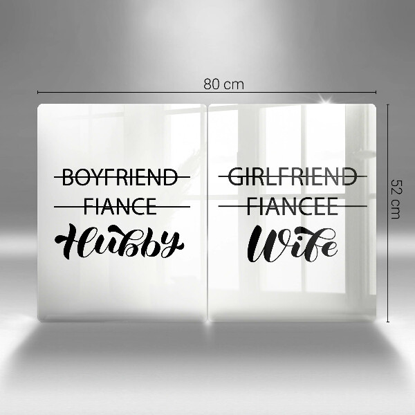 Induction hob cover Inscription, sentence, pattern