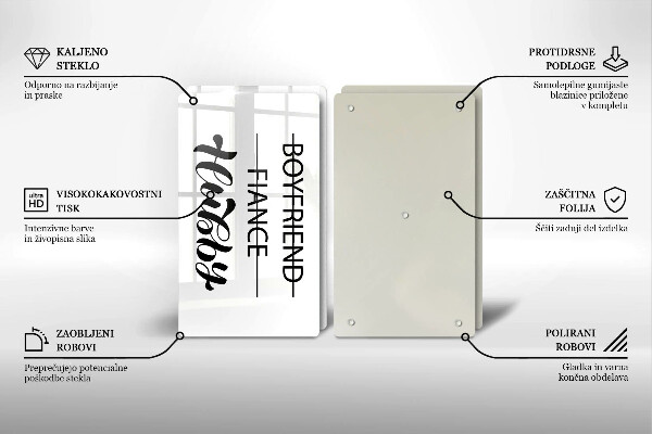 Induction hob cover Inscription, sentence, pattern