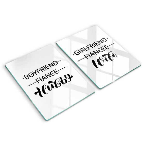 Induction hob cover Inscription, sentence, pattern