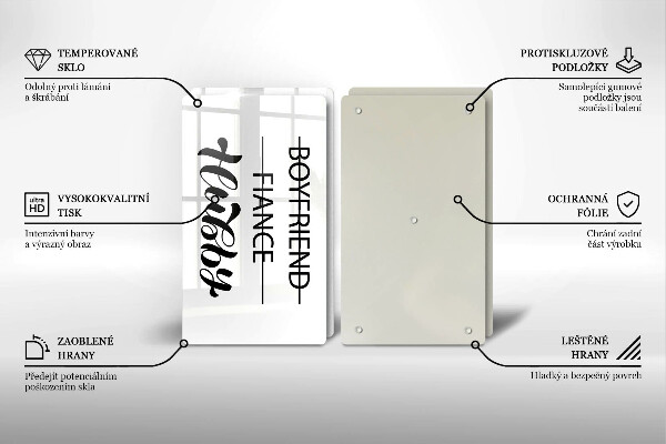 Induction hob cover Inscription, sentence, pattern