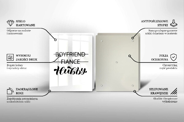 Induction hob cover Inscription, sentence, pattern